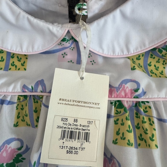 TBBC EUC Holly Day Dress - Every Day is a Gift with Palm Beach Pink 3T - Picture 7 of 7